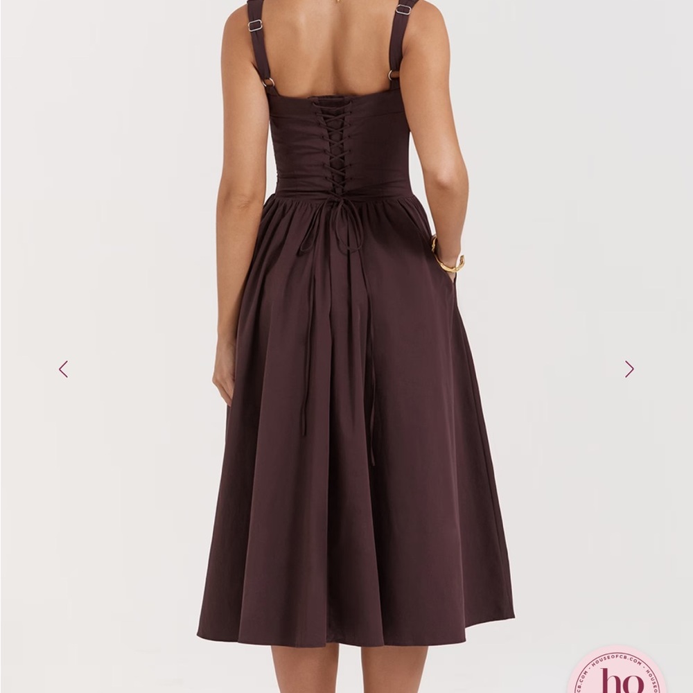 House of CB Chocolate Brown Midi Dress - Picture 4 of 4